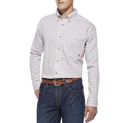 ARIAT FR GAUGE WORK SHIRT - MEN'S - WHITE MULTI - 10014857