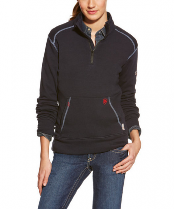 ARIAT FR POLARTEC FLEECE 1/4 ZIP TOP - WOMEN'S - NAVY - 10015901